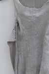marc le bihan off shoulder long sleeve top 26958 E23 gray